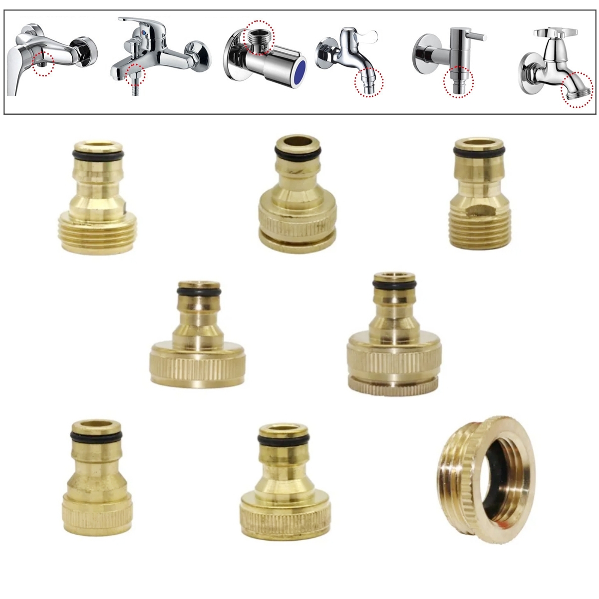 Spoke Nipple Brass - ก๊อกน้ำทองเหลืองเกลียว1/2 