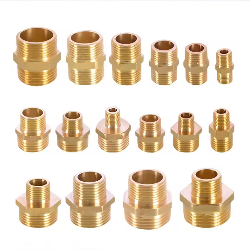 Spoke Nipple Brass - ข้อต่อท่อทองเหลืองแบบหกเหลี่ยม 1 ชิ้น ขนาด 1/8 1/4