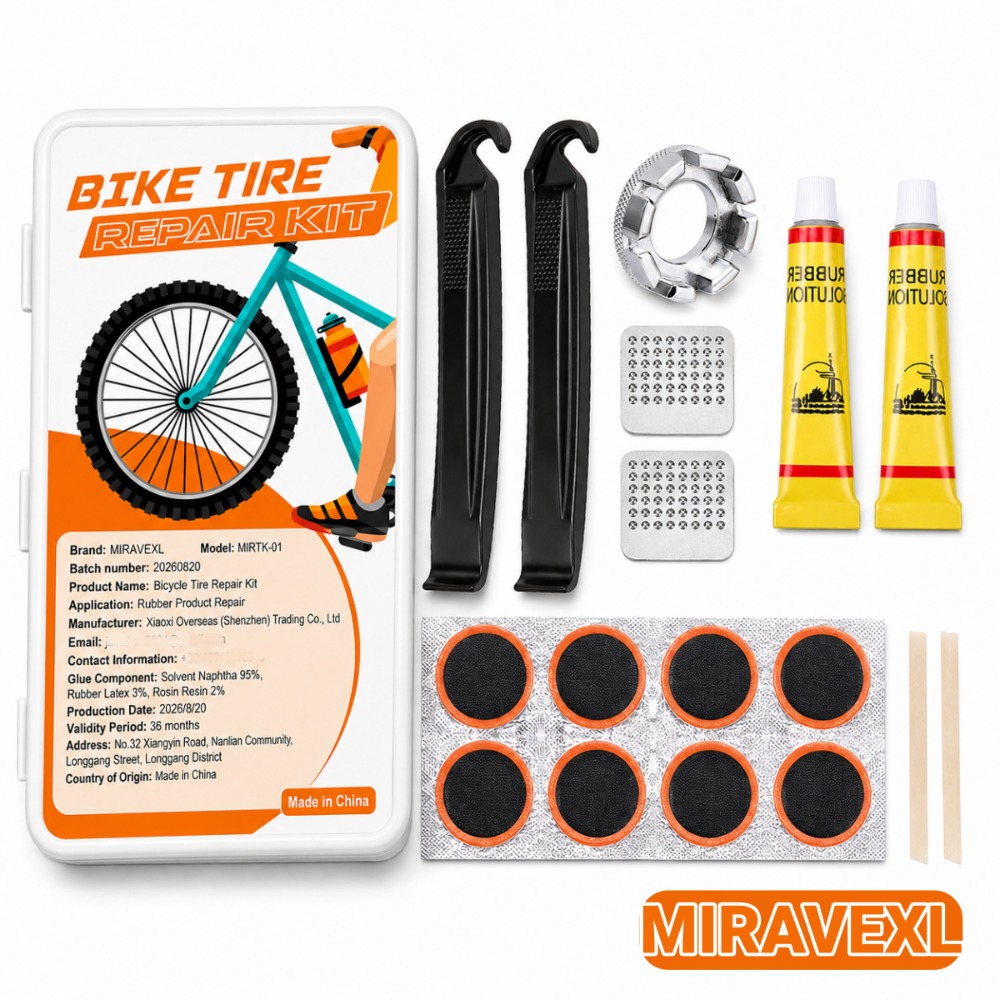 Mountain Biking Tube - ชุดซ่อมยางจักรยาน, ชุดปะยางในจักรยาน, ตะไบโลหะและคันงัดยาง, ชุดปะยางสำหรับจักรยานเสือภูเขาและจักรยานเสือหมอบ