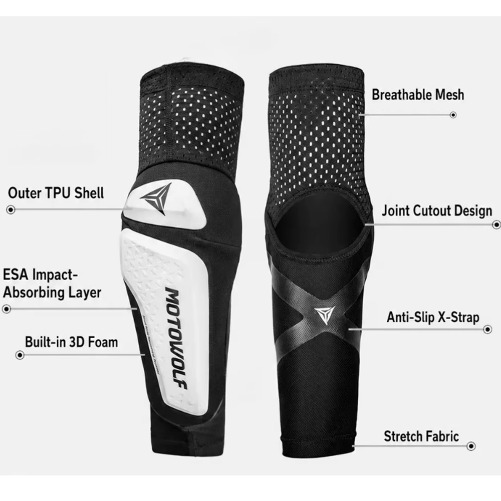 แผ่นป้องกันข้อศอกสำหรับมอเตอร์ - Mountain Biking Elbow Pads บทวิจารณ์และราคา